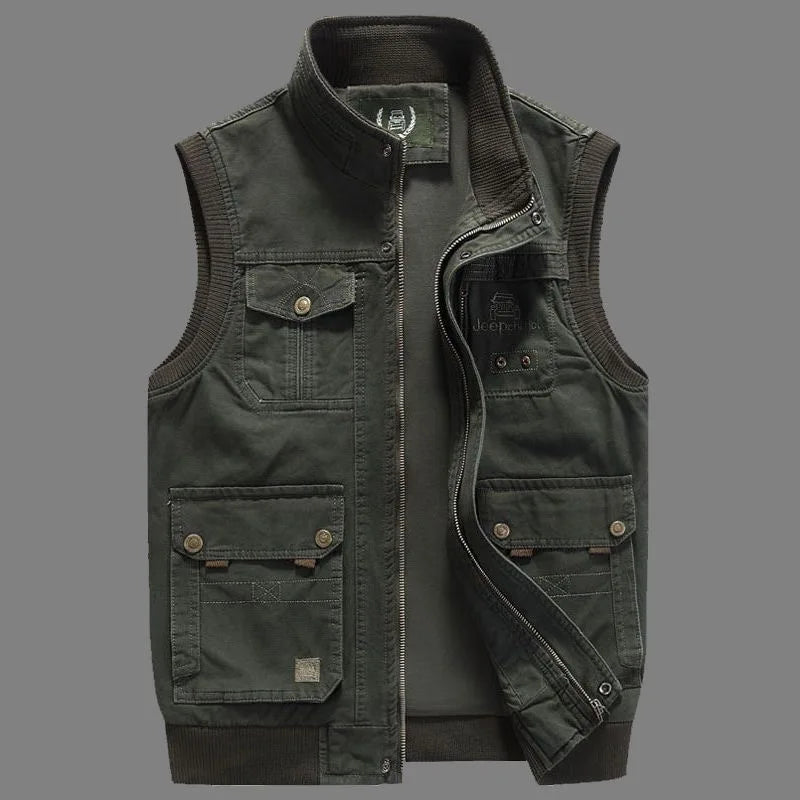 Gilet utility da uomo con più tasche