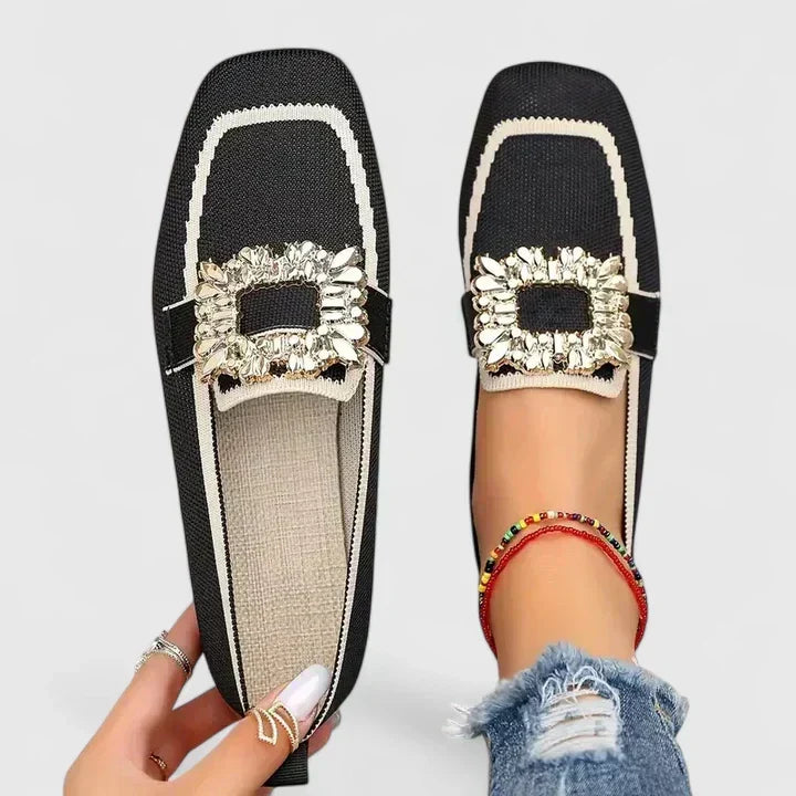 Women’s Embellished Square Toe Flats