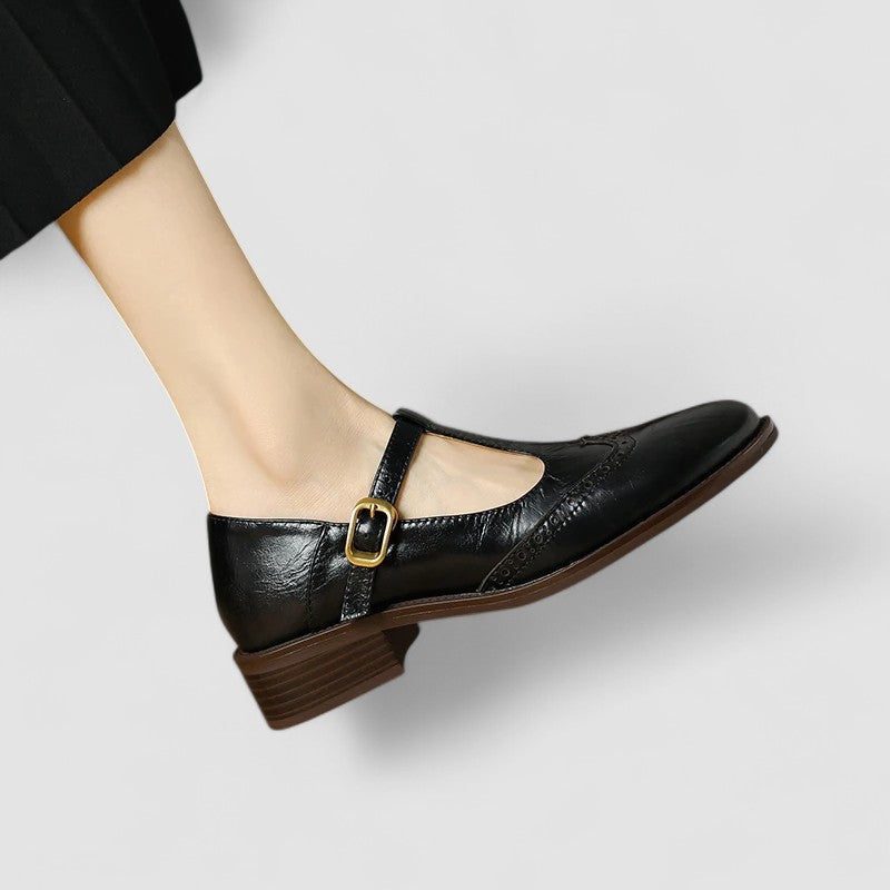 Women's Mary Jane Buckle Strap Flats