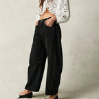 Utilityjeans til kvinder med barrel-leg-pasform