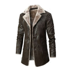 Men’s Long Sherpa Trim Coat
