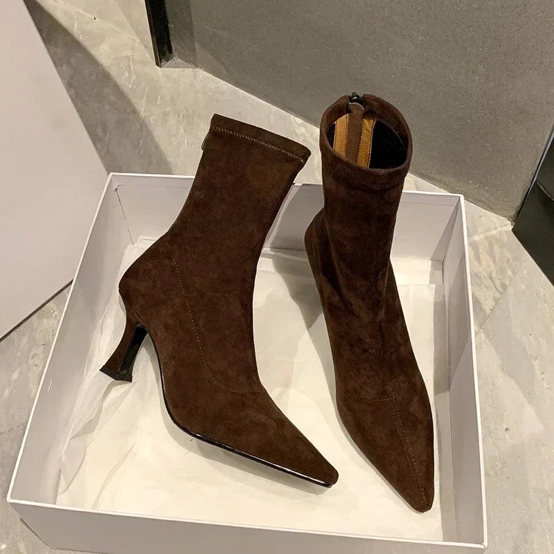Women’s Pointed-Toe Heeled Ankle Boots