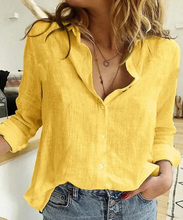 Women Lightweight Blouse with Relaxed Fit and Subtle Bird Print Design