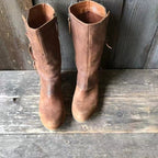 Botas de mujer de media caña, con doble cremallera y tacón bajo