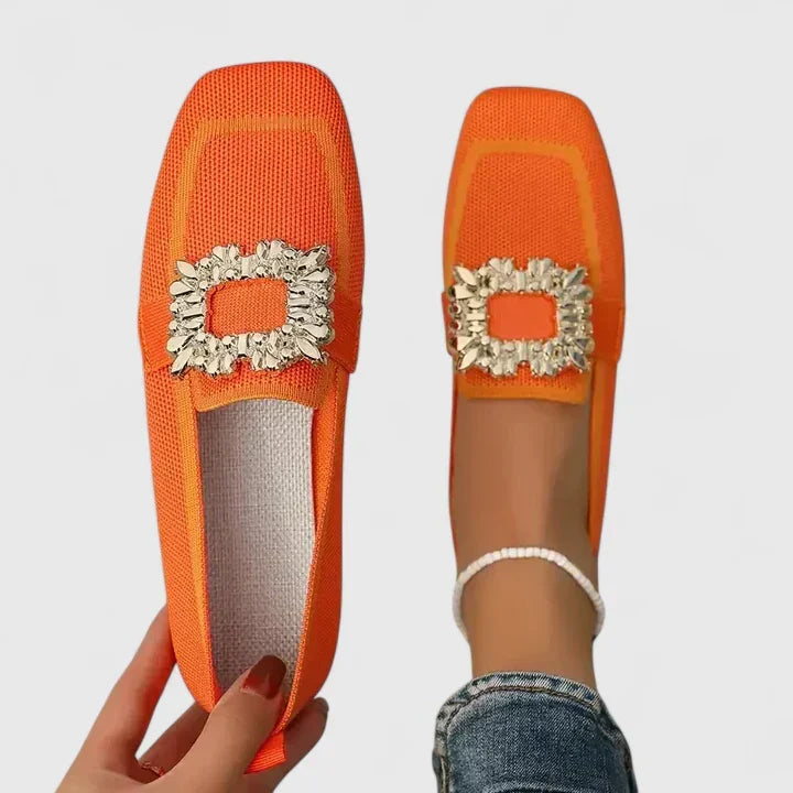Women’s Embellished Square Toe Flats