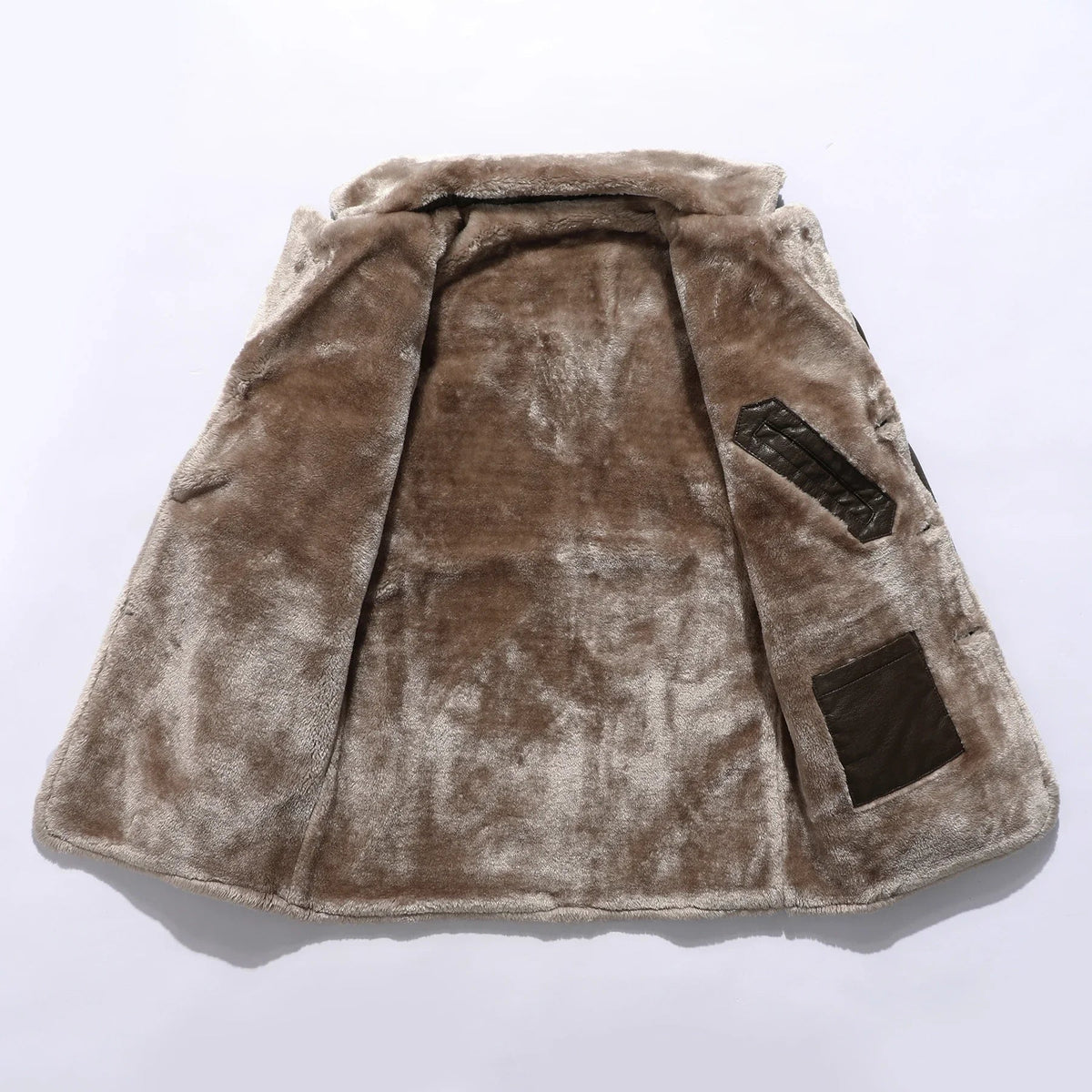 Men’s Long Sherpa Trim Coat