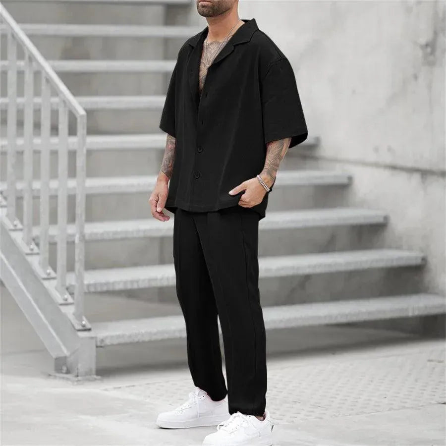 Men's Summer Co-ord Set with Relaxed Fit Lightweight Modern Casual Style