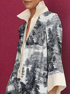 Women's Vintage Print Tunic Dress for Elegant Everyday Summer Styling