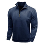 Sweat-shirt décontracté pour homme à col zippé¼