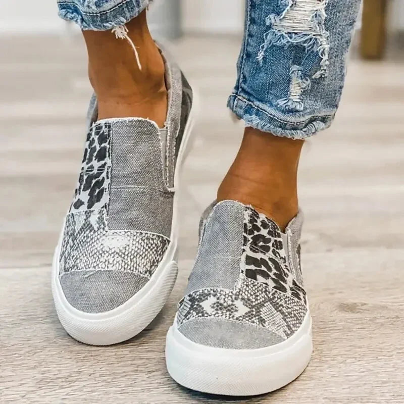 Women’s Mixed Print Slip-On Sneakers