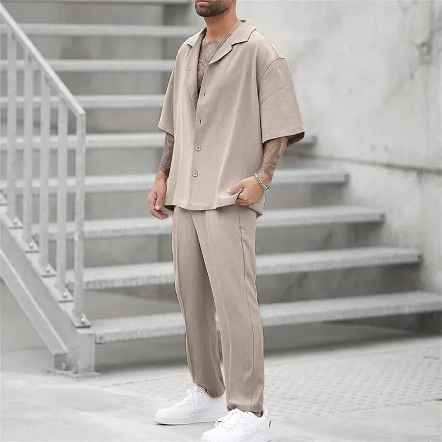 Men's Summer Co-ord Set with Relaxed Fit Lightweight Modern Casual Style