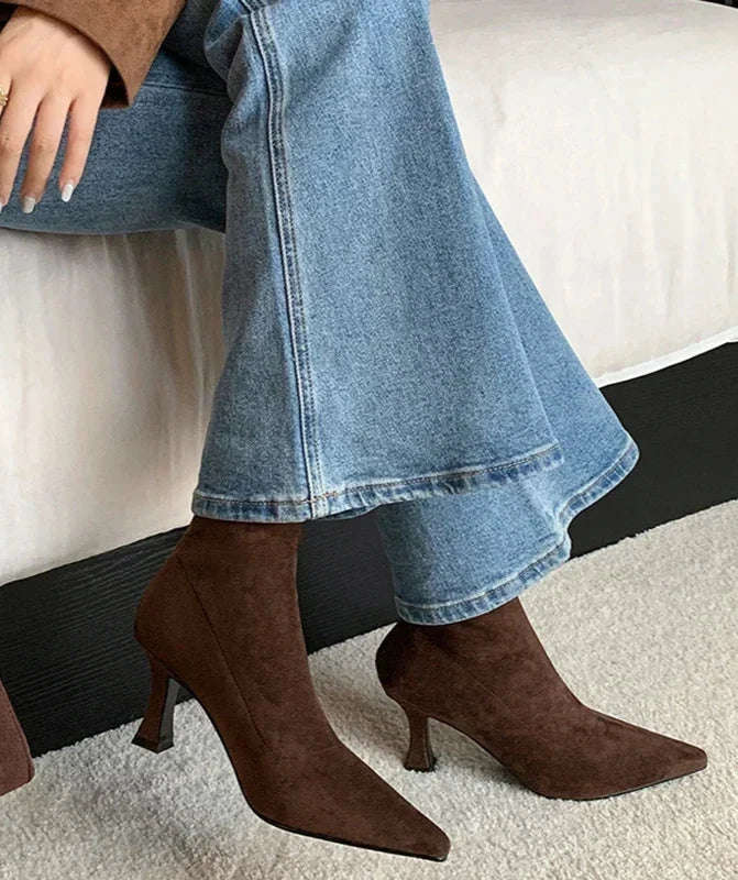 Women’s Pointed-Toe Heeled Ankle Boots