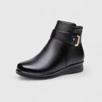 Women's Fur-Lined Buckle Ankle Boots
