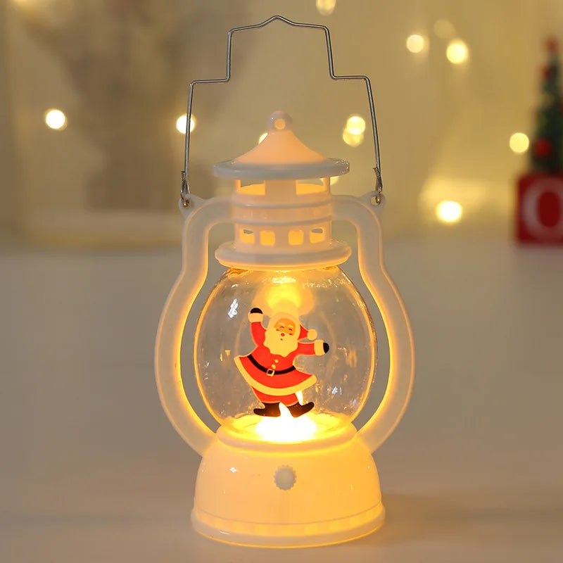 Weihnachtslaterne mit Santa-Lichtanzeige