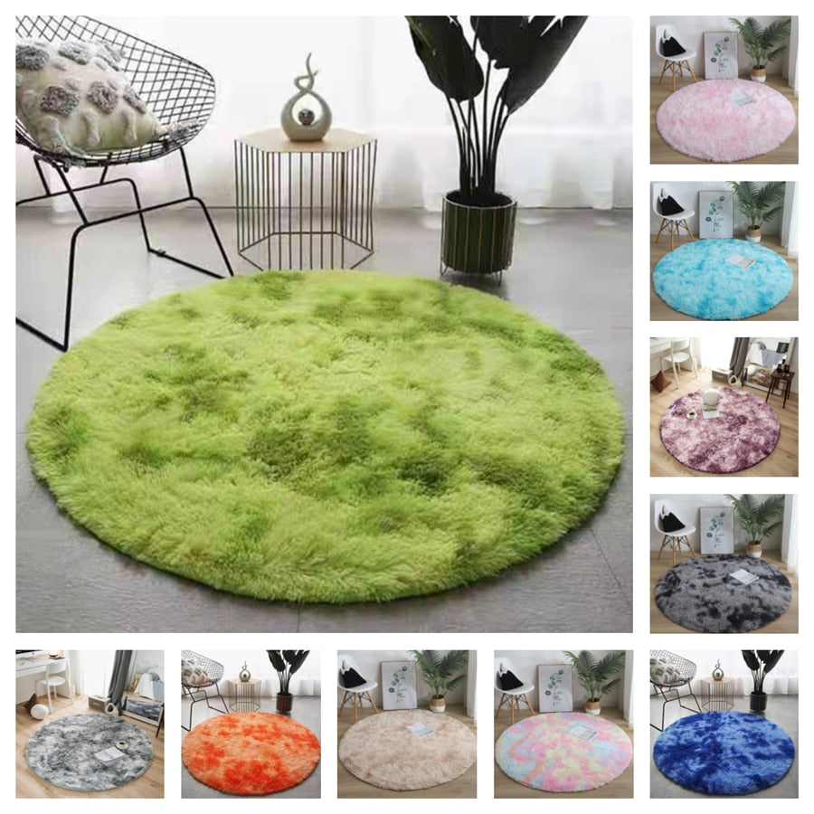 Round Shaggy Area Rug