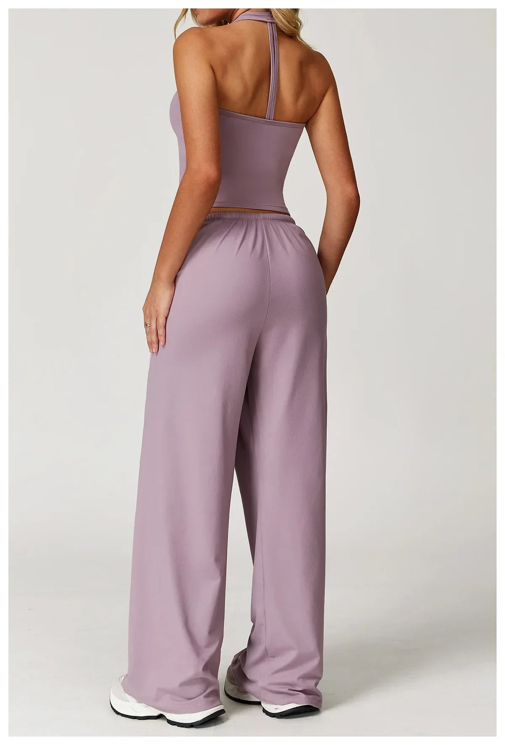 Lockere Palazzo-Hose für Damen mit Kordelzug