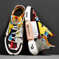 Herren Urban Sneakers mit auffälligem Patchwork-Design und gepolsterter Sohle