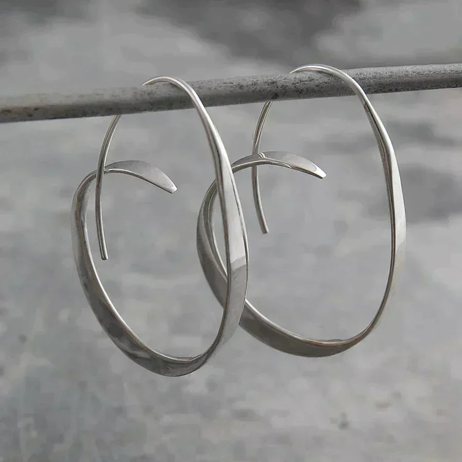 Women’s Sculptural Open Hoop Earrings