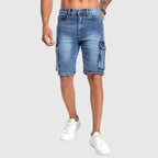 Casual Denim Cargo Shorts with Comfortable Fit for Everyday Summer Wear