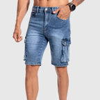 Casual Denim Cargo Shorts with Comfortable Fit for Everyday Summer Wear