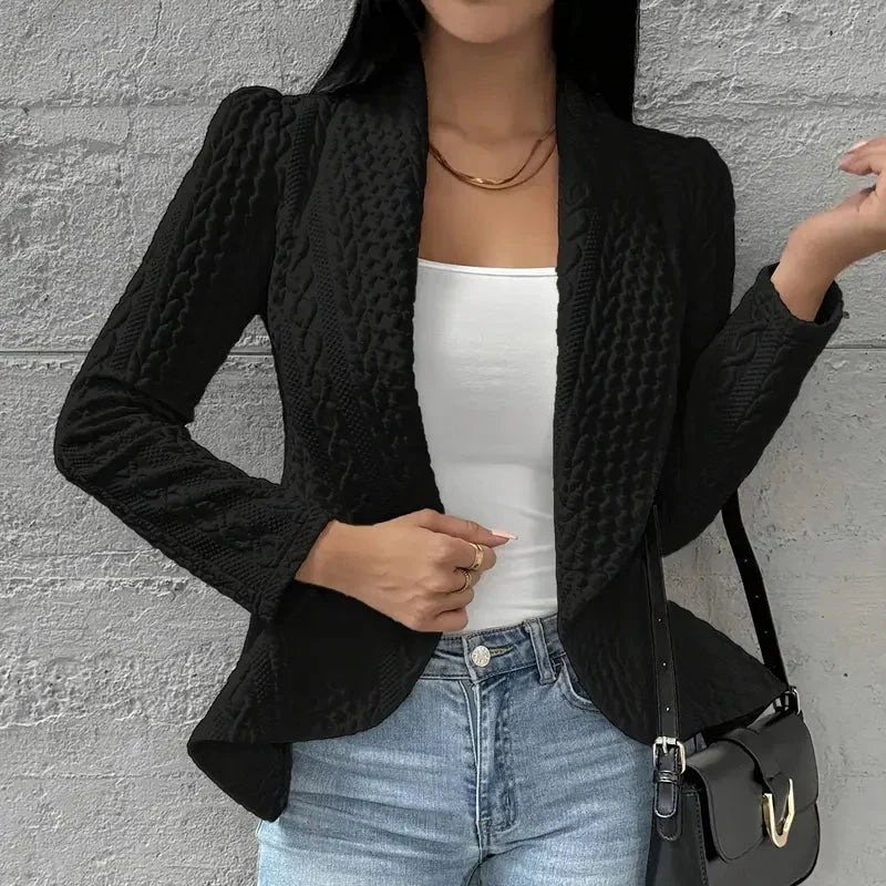 Strukturierter offener Blazer für Damen