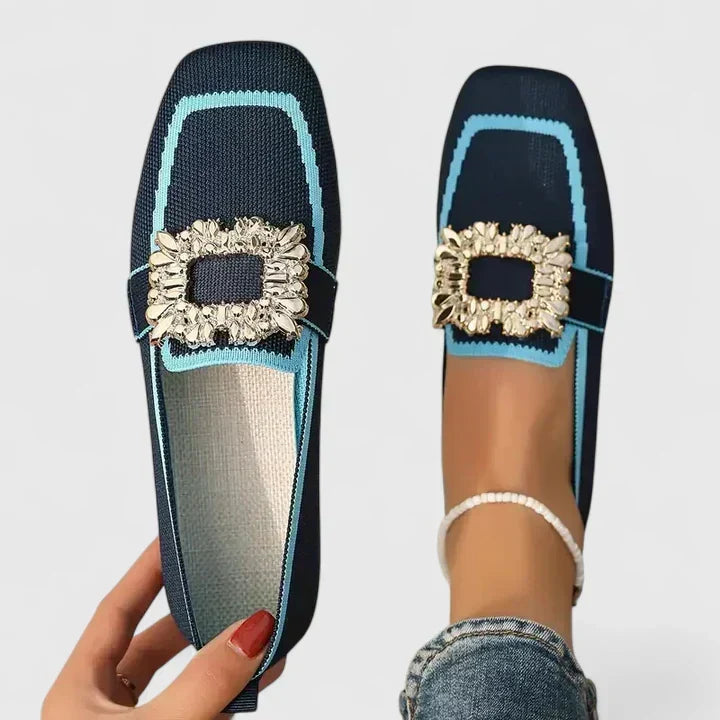 Women’s Embellished Square Toe Flats