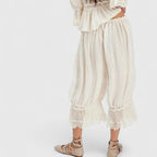 Women's Lace Trim Harem Trousers