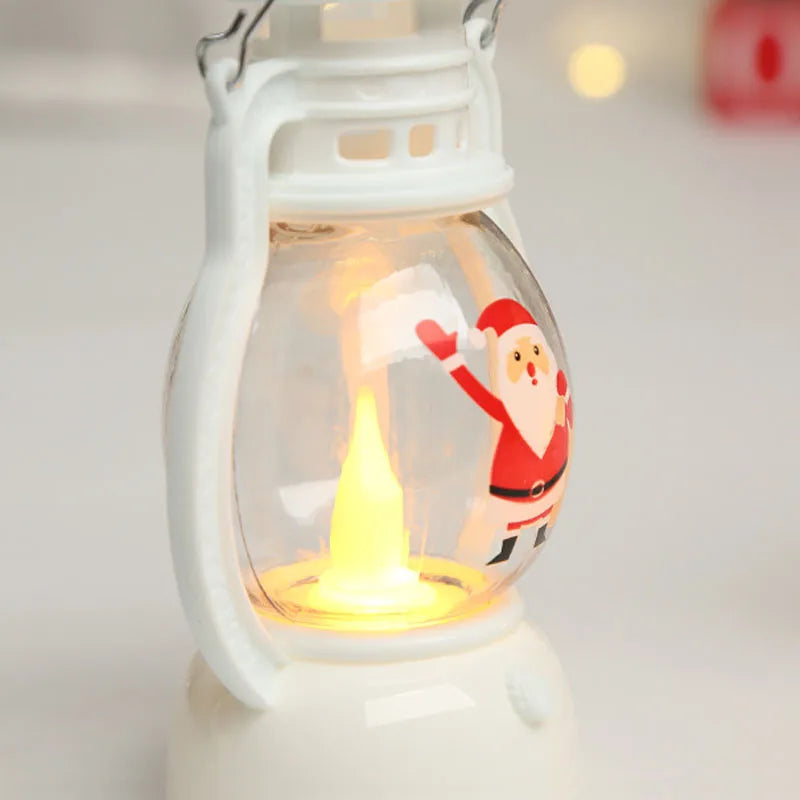 Weihnachtslaterne mit Santa-Lichtanzeige