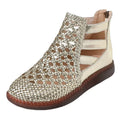 Damen Gewebte Cutout Komfort Knöchelstiefel