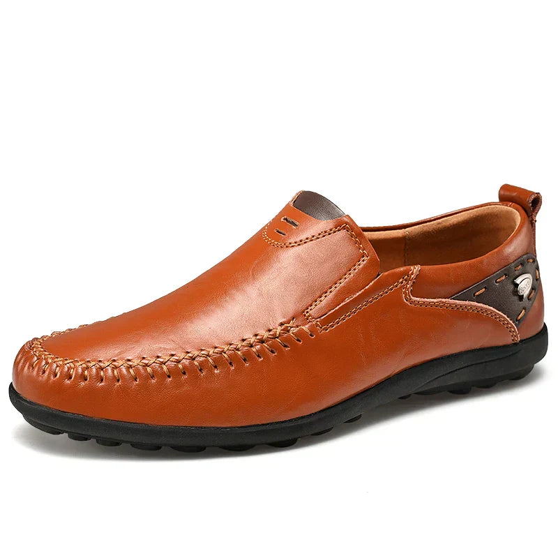 Mocassins décontractés à enfiler pour homme avec détail talon contrasté