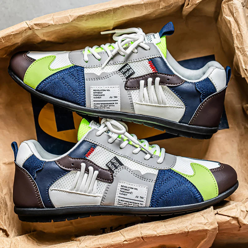 Herren Sneaker mit Farbfeldern, Schnürung und lässigem Design zum Gehen