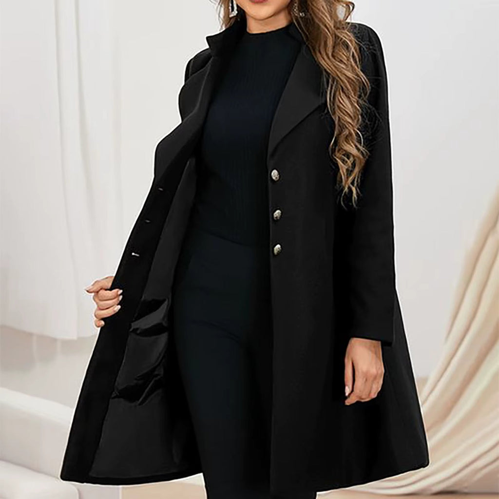 Women's Double-Breasted Tailored Longline Coat