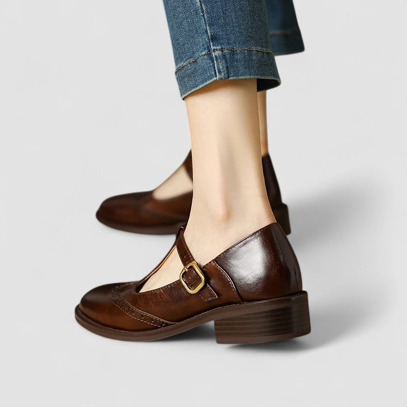 Women's Mary Jane Buckle Strap Flats