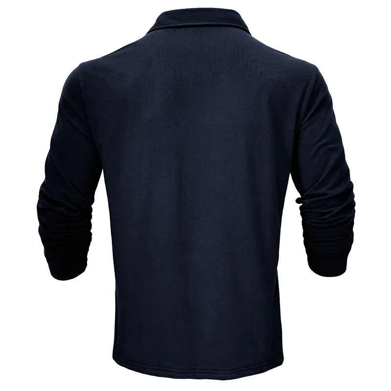 Polo classica da uomo a maniche lunghe