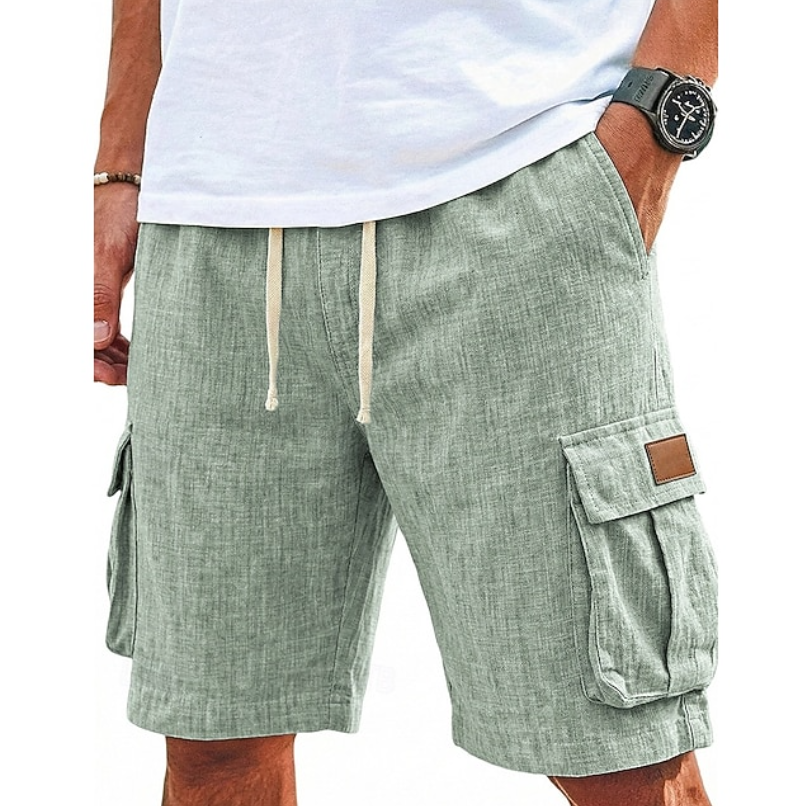 Short cargo utilitaire décontracté à cordon de serrage pour homme