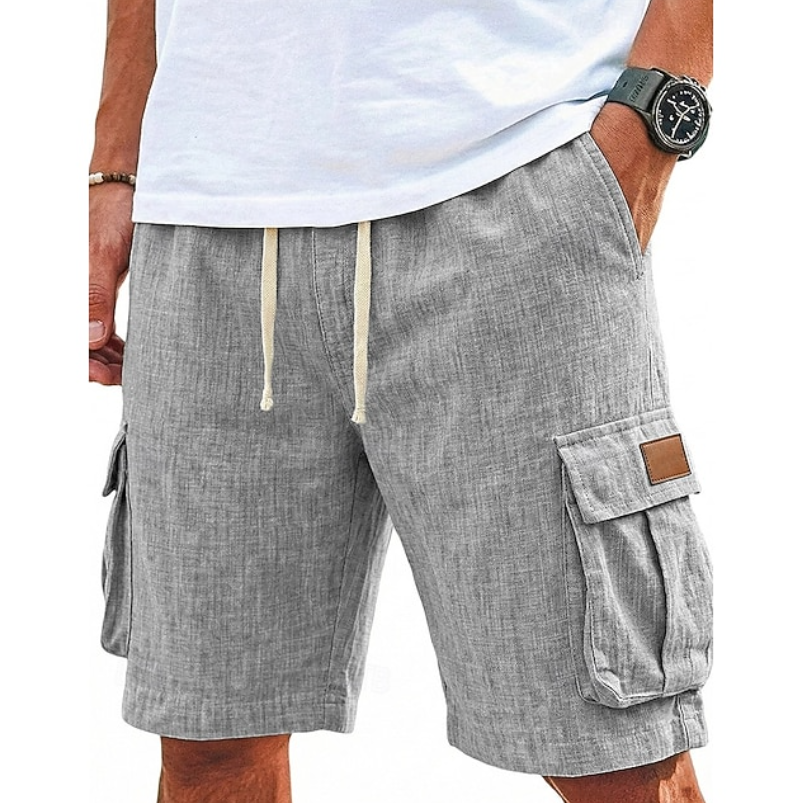 Short cargo utilitaire décontracté à cordon de serrage pour homme