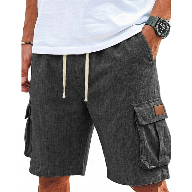 Short cargo utilitaire décontracté à cordon de serrage pour homme