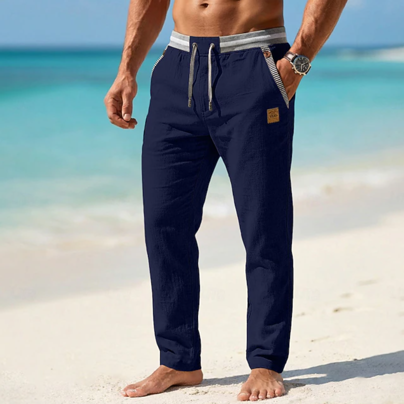 Herren-Strandhose mit Kordelzug im Freizeitstil