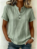 Women's Casual Henley Neck Blouse