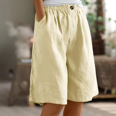 Women's Relaxed Summer Shorts with Elasticated Waist and Pockets
