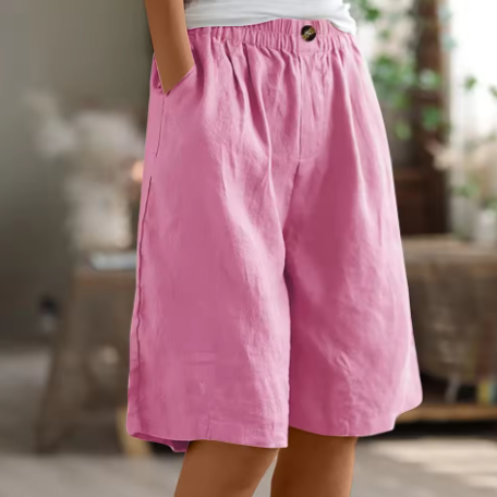 Women's Relaxed Summer Shorts with Elasticated Waist and Pockets