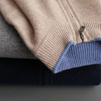 Men's Minimalist Zip-Up Knit Cardigan