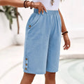 Damen Bermuda-Shorts mit Knopfdetail