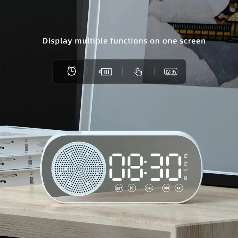 Digital Alarm Clock with Bluetooth Speaker