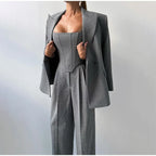 Mono de pierna ancha sastre para mujer