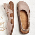 Damen-Slipper mit Cutout-Design, runder Spitze, elastischem Slingback-Riemen und gepolsterter Komfortsohle