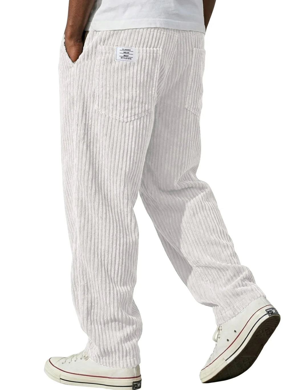 Pantaloni casual a coste da uomo