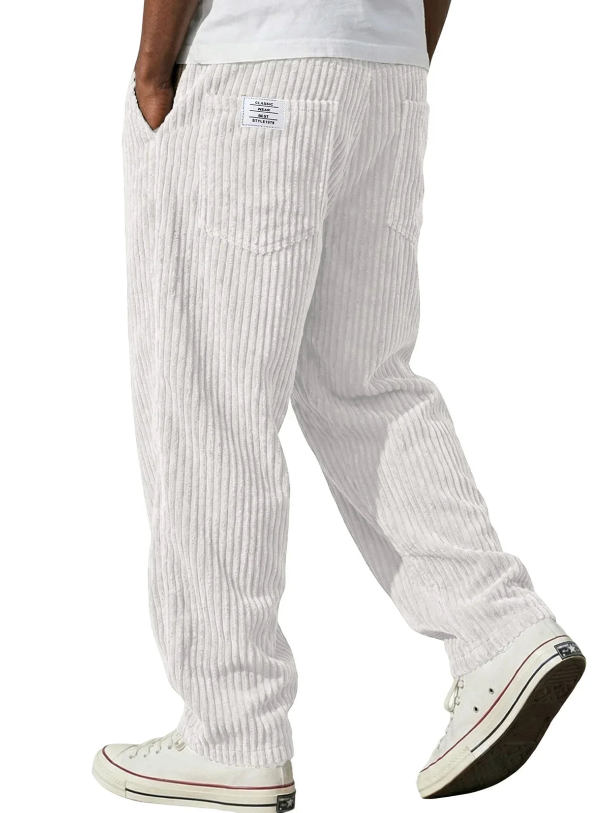 Pantaloni casual a coste da uomo