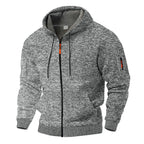 Men’s Textured Zip-Up Hoodie