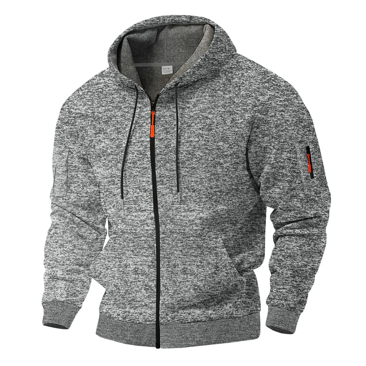 Men’s Textured Zip-Up Hoodie